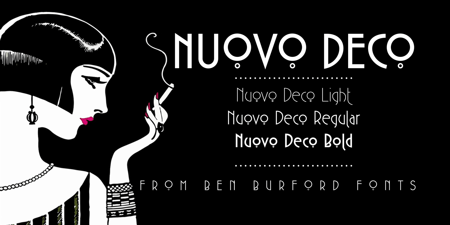 Beispiel einer Nuovo Deco Regular-Schriftart